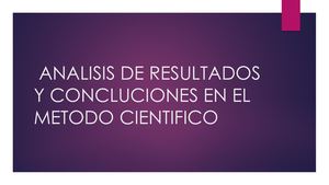 Analisis De Resultados Y Concluciones En El