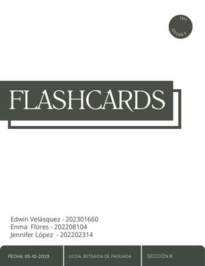 Flashcards Tdv1b2023