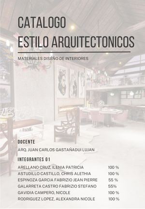 CATÁLOGO ESTILOS LOFT, RÚSTICO Y SHABBY CHIC