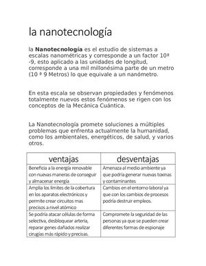 La Nanotecnología
