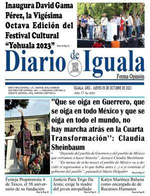 Jueves 05 De Octubre Del 2023 Diario De Iguala