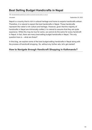 Best Selling Budget Handicrafts In Nepal
