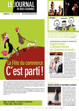JBC N°84 — DÉC. 2009/JAN. 2010 - Le journal de Bois-Colombes