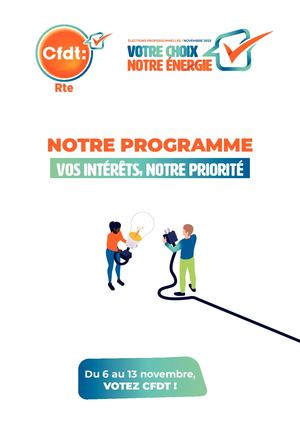 Notre programme