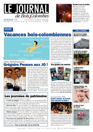 JBC N°77 — JUIL./AOÛT 2008 - Le journal de Bois-Colombes