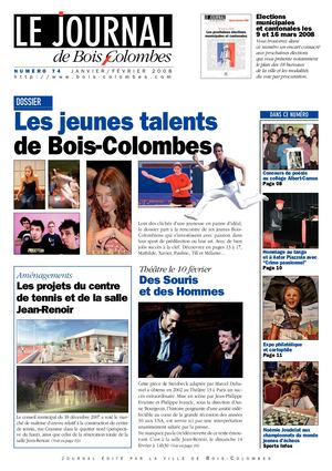 JBC N°74 — JAN./FÉV. 2008 - Le journal de Bois-Colombes