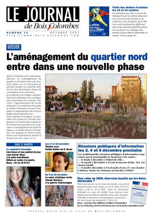 JBC N°72 —OCTOBRE 2007 - Le journal de Bois-Colombes