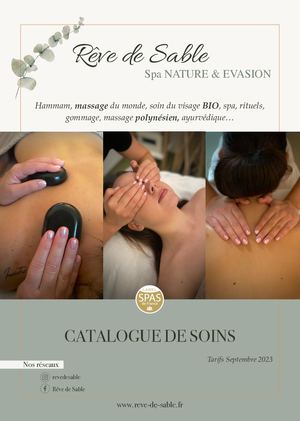Catalogue de Soins Rêve de Sable - 10/2023
