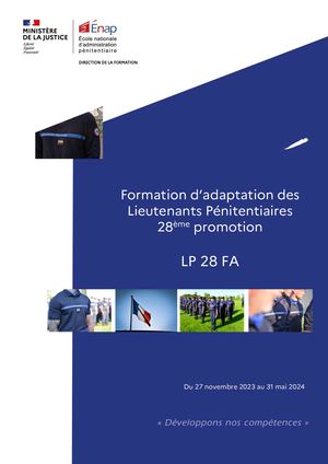 Livret de formation - LP28 - Formation d'adaptation