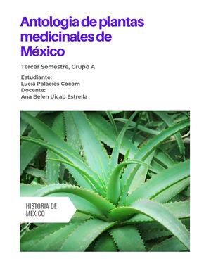 Antología De Plantas Historia