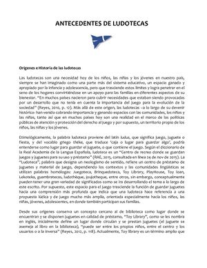 Historia De Ludotecas