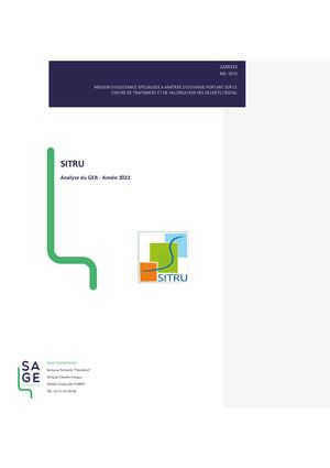 Analyse Technique du GER par SAGE