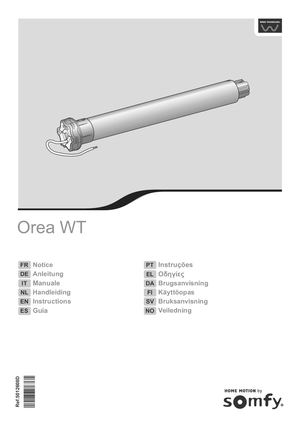 Notice Moteur SOMFY Orea Wt | CliKIT