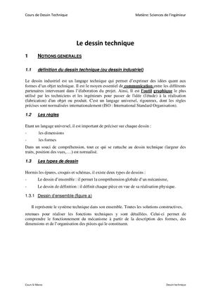 Le Dessin Technique
