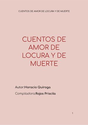 CUENTOS DE AMOR DE LOCURA Y DE MUERTE