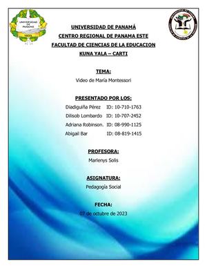 Video De María Montessori