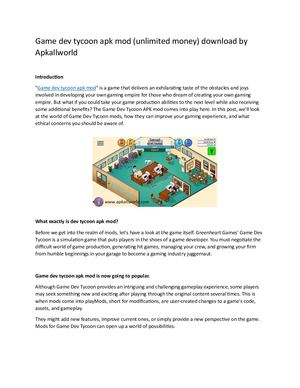 Game Dev Tycoon Apk Mod Download By Apkallworld