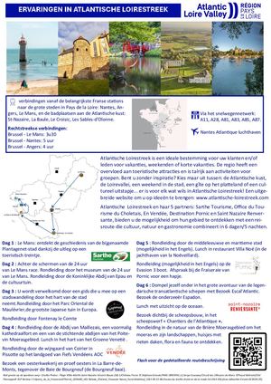 NL - Expériences en Pays de la Loire - Programme détaillé