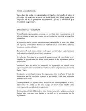Textos Argumentativos