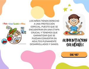 Folleto Triptico de alimentacion saludable