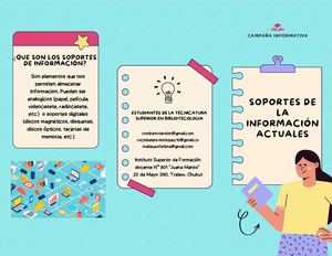 Folleto Tríptico Soportes de la información.