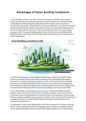 Calaméo - Advantages Of Green Building Conference