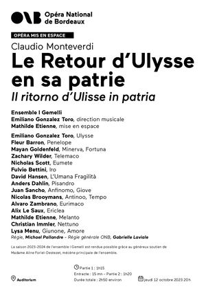 Le retour d'Ulysse... jeudi 12 octobre 2023