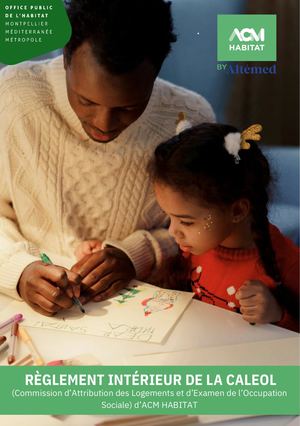 REGLEMENT INTERIEUR DE LA CAL DES LOGEMENTS D'ACM HABITAT 2019