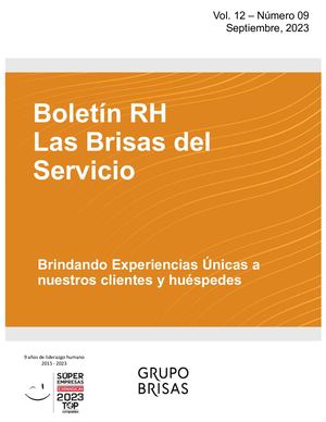 Boletín de Recursos Humanos de Grupo Brisas - Septiembre 2023