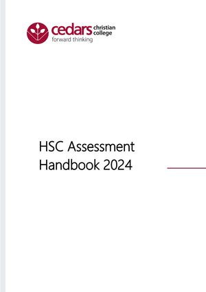 HSC Assessment Handbook 2024