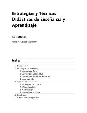 Estrategias Y Tecnicas Didacticas