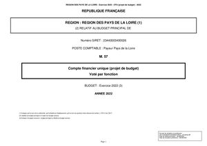Compte Financier Unique 2022
