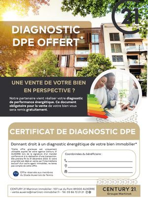 COUPON DIAGNOSTIC OFFERT CENTURY 21