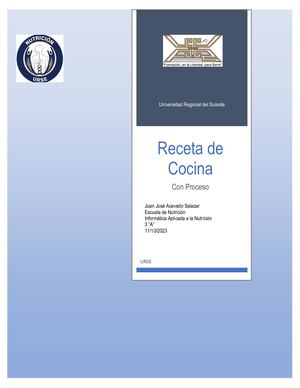 Receta de Cocina