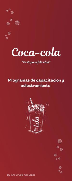 Programas De Capacitacion Y Adiestramiento Coca Cola