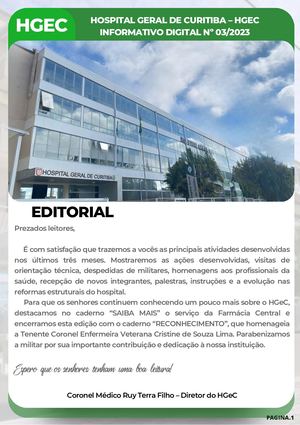 HOSPITAL GERAL DE CURITIBA – HGeC INFORMATIVO DIGITAL EDIÇÃO Nº 03/2023