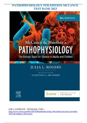 Pathophysiology 9th Edition Mccance Test Bank
