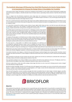 Calaméo - The Aesthetic Advantages Of Choosing Grey Vinyl Click ...