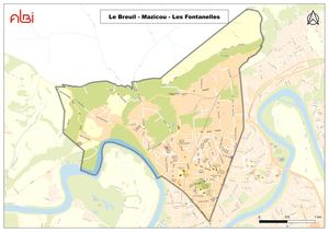 Plan du quartier Breuil Mazicou Fontanelles