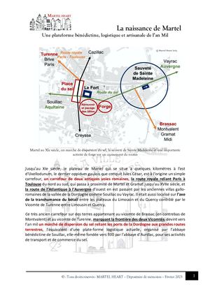 Martel, plateforme logistique et artisanale de l'An Mille