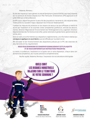 CENTIPHARM GRASSE : Information préventive