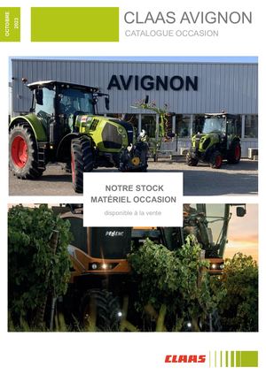 Claas Avignon Catalogue Occasion Octobre 2023