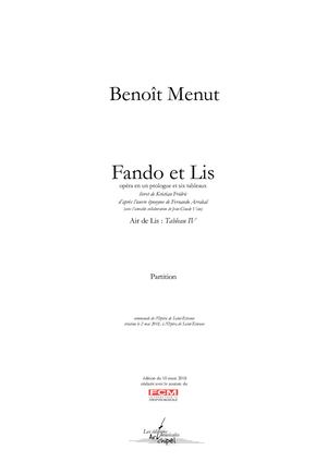 Menut - 42 bis - Air De Lis Fando Et Lis Tableau IV Ext