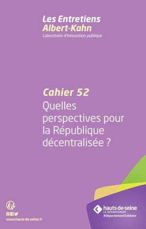 Cahier n°52 : Quelles perspectives pour la République décentralisée ?