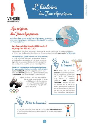 Fiche 1 (C3-C4) - L'histoire des Jeux olympiques