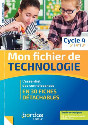 Technologie Cycle 4 (extrait)
