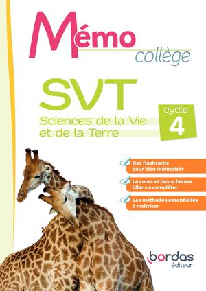 Mémo Collège SVT Cycle 4 (extrait)
