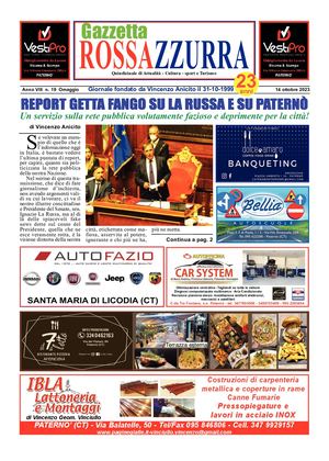 Gazzetta Rossazzurra 14 10 2023 Anno Viii N 19
