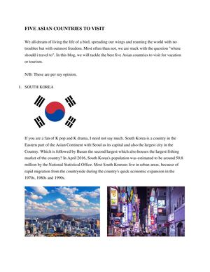 Five Asian Countries