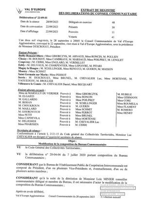 28/09/2023 - Délibérations